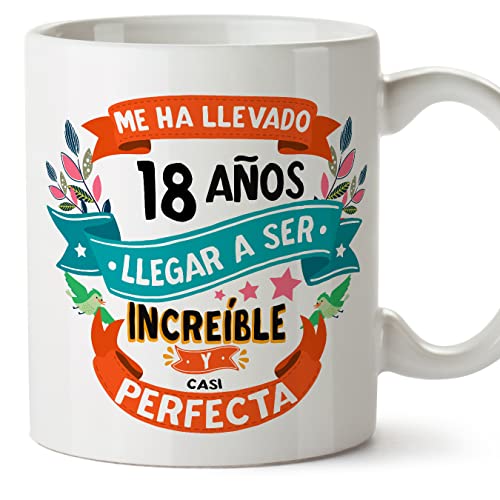 MUGFFINS Tazas 18 Cumpleaños - En Español - Me ha llevado 18 años llegar a ser increíble - 11 oz - Regalo original y divertido